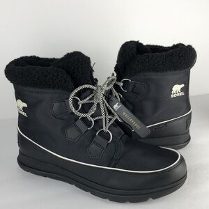 NEW Sorel Explorer Carnival Shearling Faux Fur Ankle Boots